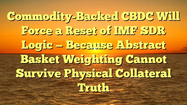 Commodity-Backed CBDC Will Force a Reset of IMF SDR Logic — Because Abstract Basket Weighting Cannot Survive Physical Collateral Truth